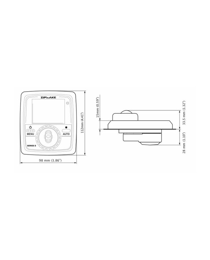 Control Panel E mit Standardkabel 15 M | Zipwake Control Panel E mit Standardkabel 15 M | Zipwake