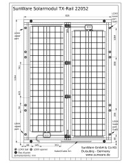 Solarmodul TX-Rail 22052, 120 Wp | SunWare Solarmodul TX-Rail 22052, 120 Wp | SunWare