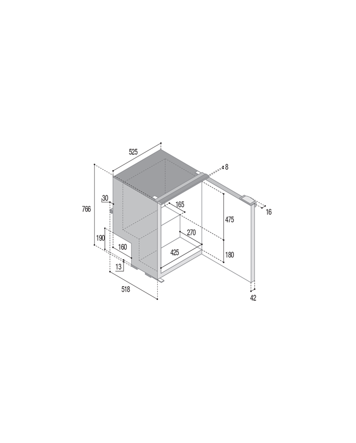 Kühl-Gefrierschrank C115i CHR Schwarz | Vitrifrigo Kühl-Gefrierschrank C115i CHR Schwarz | Vitrifrigo