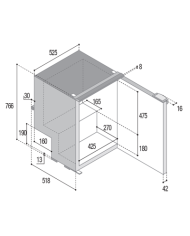 Kühl-Gefrierschrank C115i CHR Schwarz | Vitrifrigo Kühl-Gefrierschrank C115i CHR Schwarz | Vitrifrigo