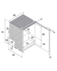 Kühl-Gefrier-Kombination C85i CHR Schwarz | Vitrifrigo Kühl-Gefrier-Kombination C85i CHR Schwarz | Vitrifrigo