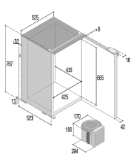 C130L CHR Kühl-Gefrierschrank Schwarz | Vitrifrigo C130L CHR Kühl-Gefrierschrank Schwarz | Vitrifrigo