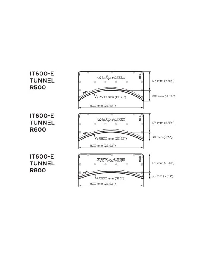 Intercepteur "V" et "Tunnel" | Intercepteur 600-E Pro tunnel R500 avec câble 3 m & cache-câble