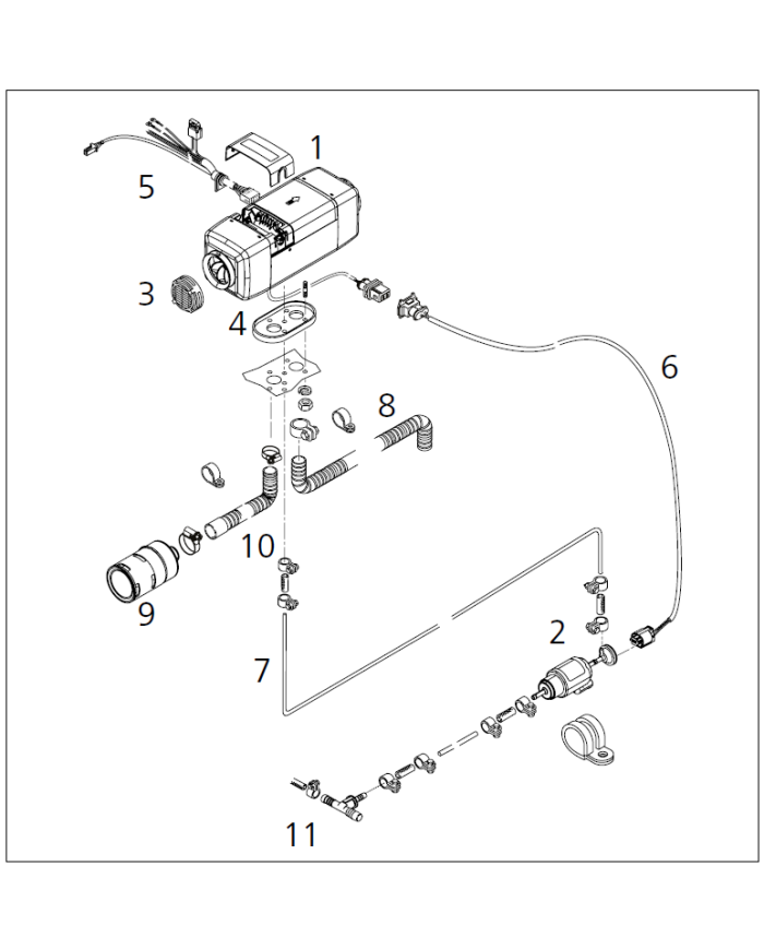 Air Top 2000 STC installation kit | Webasto Air Top 2000 STC installation kit | Webasto
