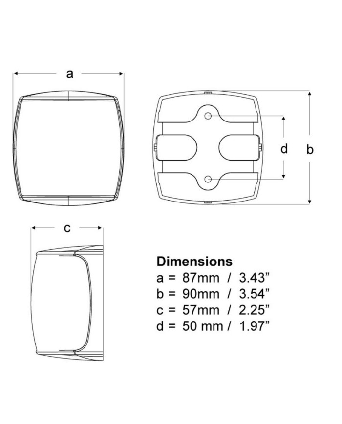 Feux de navigation | Feux de Navigation, NaviLED PRO Route 225° / blanc / vertical