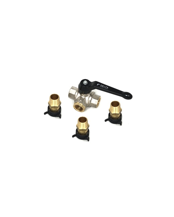 3-Wege-Wasserventil mit Schlauchtüllen | Wallas