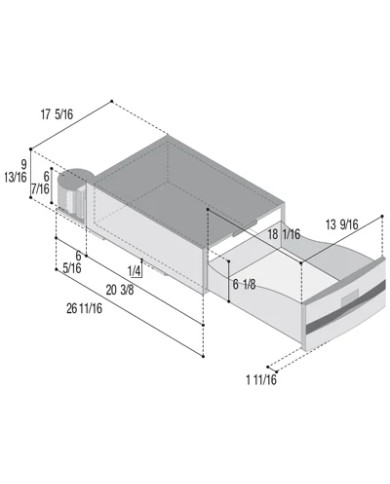 Kompakte Kühl-/Gefrierschublade D30A Schwarz