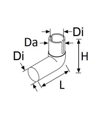 Webasto Abgaskrümmer D22 90° Aluminium | 4054037059858