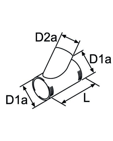 Raccord de dérivation 60/60/60 45°
