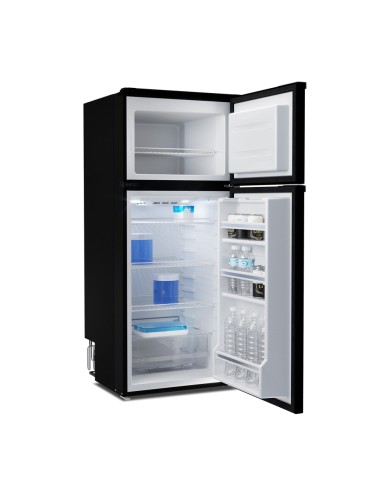 Réfrigérateur-congélateur double porte DP260 I DGT noir avec thermostat digital sans cadre de montage