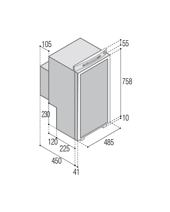 Vitrifrigo Réfrigérateur-congélateur trimixte, VTR 5070DG 3-WAYS | 